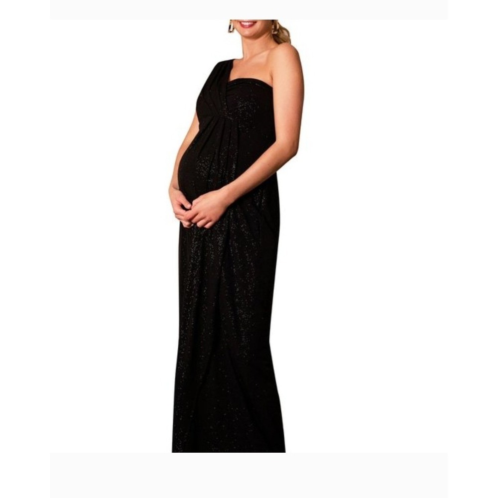 Tiffany Rose Maternity Gown Women Size 6 Black Shimmer NEW - Picture 3 of 15